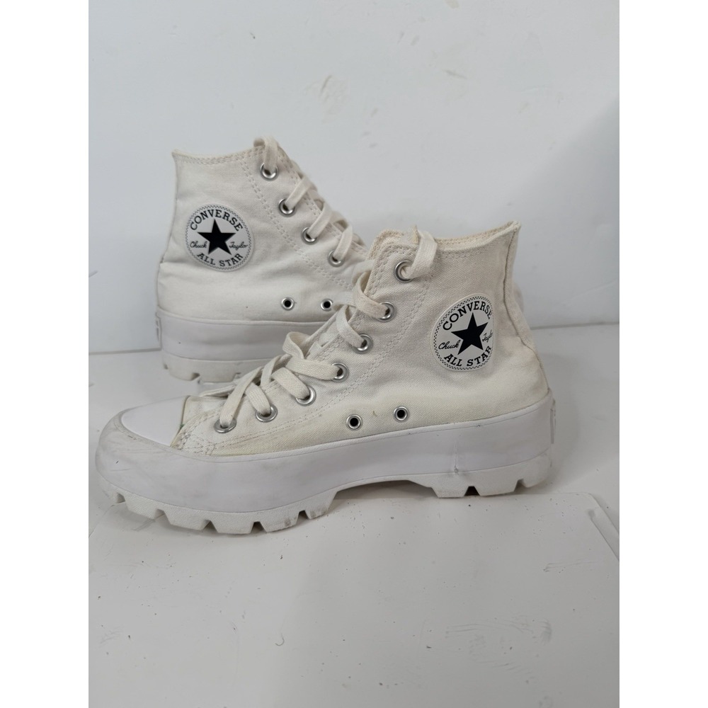 Converse Chuck Taylor All Star Lugged High Top‎ Egret White Women's 7.5